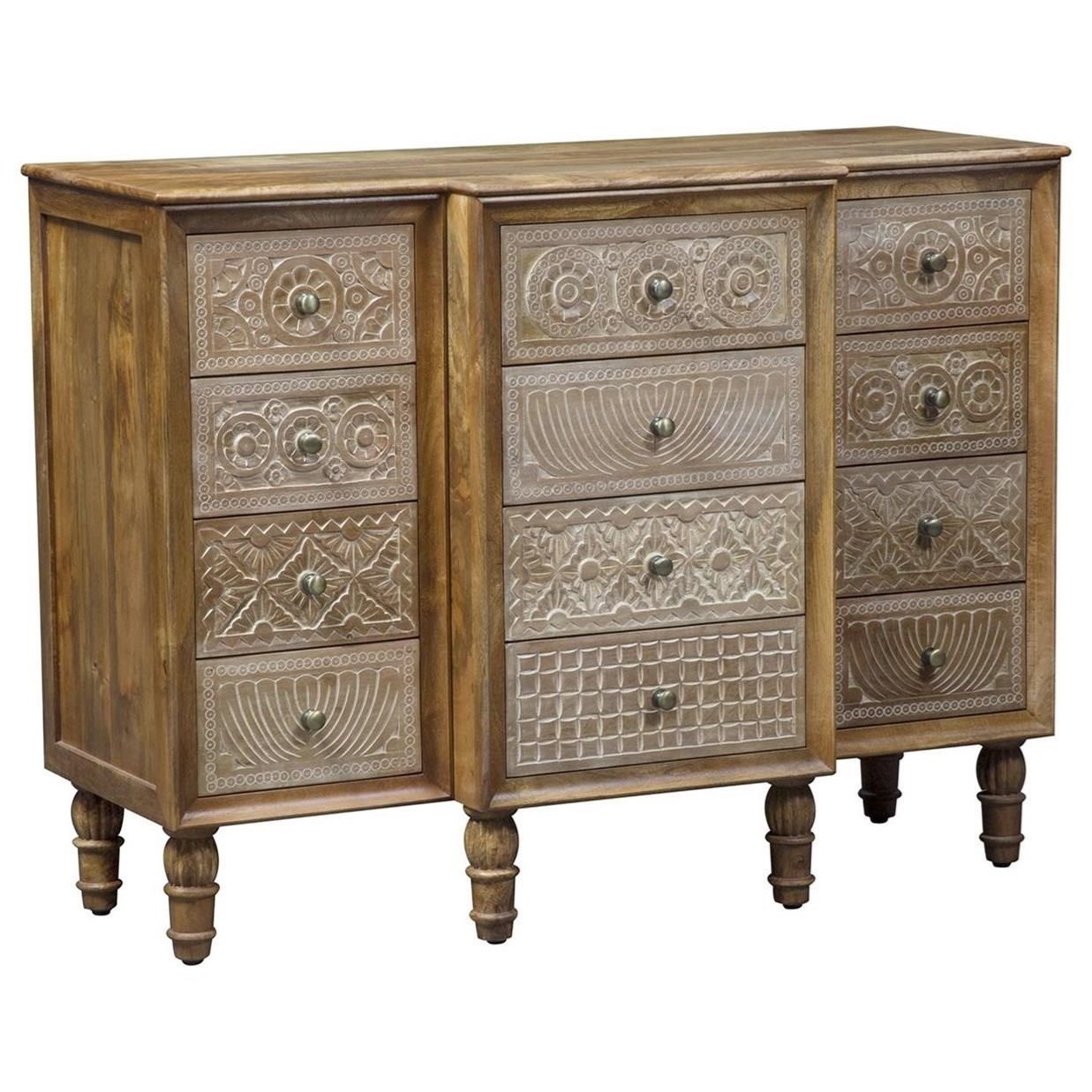 Liberty Furniture Montrose Global Accent Cabinet With 12 Drawers Zak S Home Accent Chests
