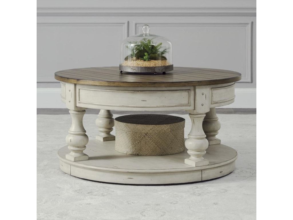Liberty Furniture Morgan Creek Relaxed Vintage Round Cocktail Table Royal Furniture Cocktail Coffee Tables Liberty Furniture Morgan Creek Relaxed Vintage Round Cocktail Table Royal Furniture Cocktail Coffee Tables