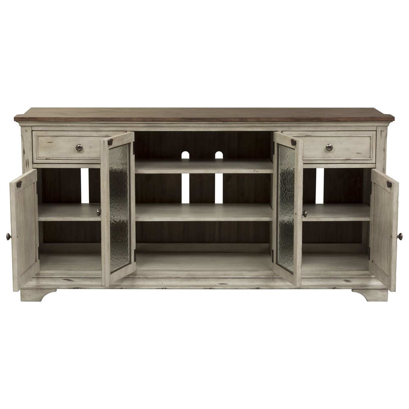 Liberty Furniture Morgan Creek Relaxed Vintage Tv Stand With