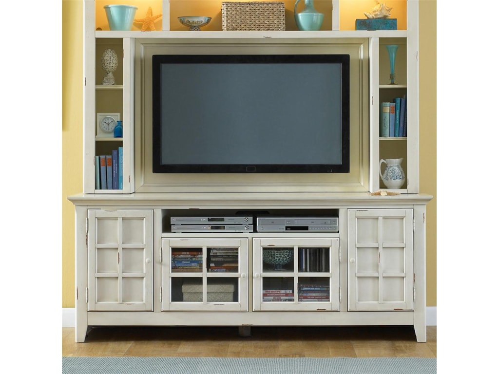 New Generation Coastal Style Entertainment Console With Storage Liberty Furniture New Generationentertainment Tv Stand