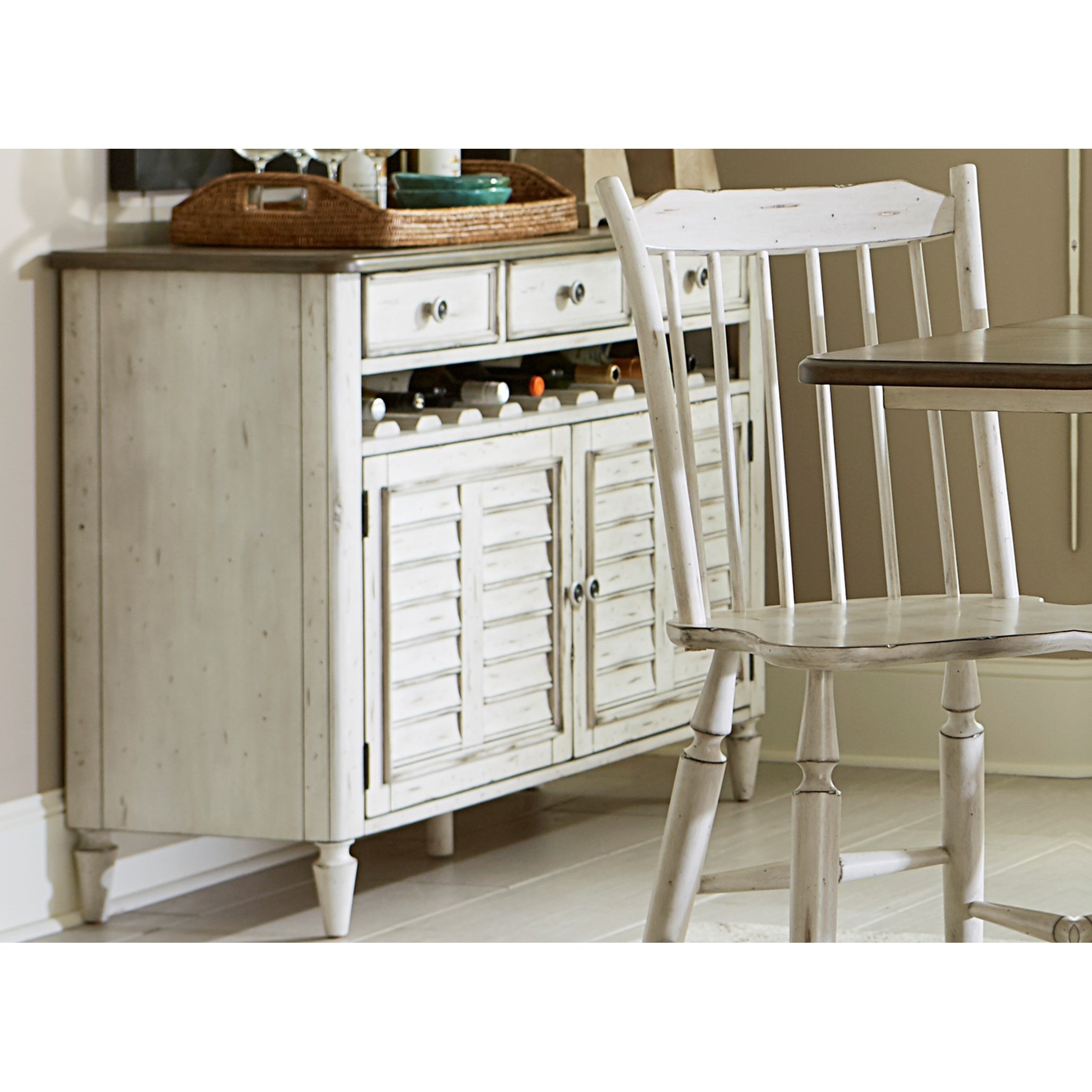 Liberty Furniture Oak Hill Dining Dining Server With Bottle