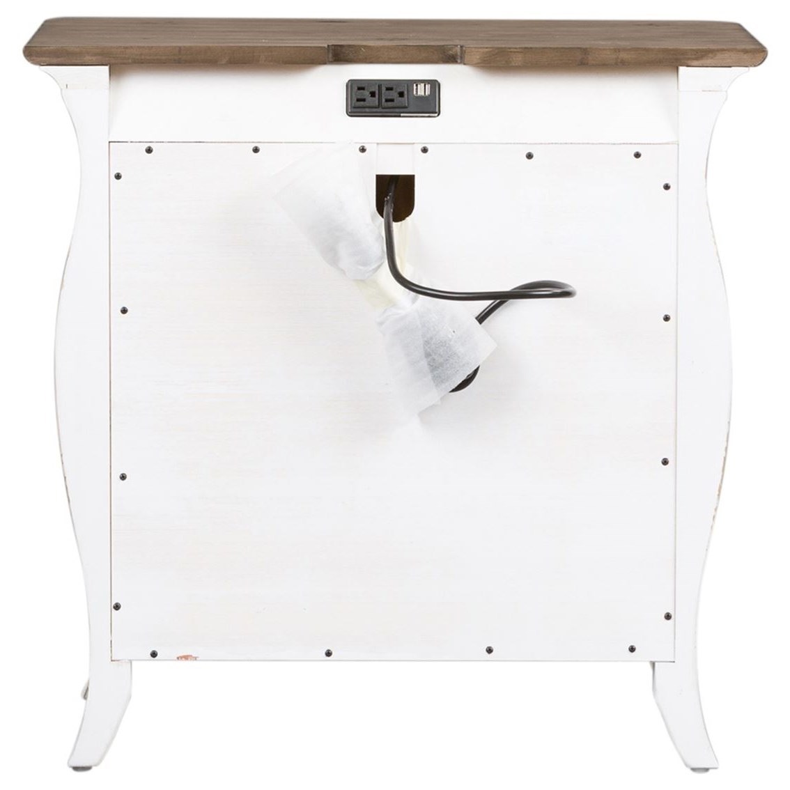 Liberty Furniture Parisian Marketplace Relaxed Vintage 3 Drawer Bombay Nighstand With Charging Station Wayside Furniture Nightstands