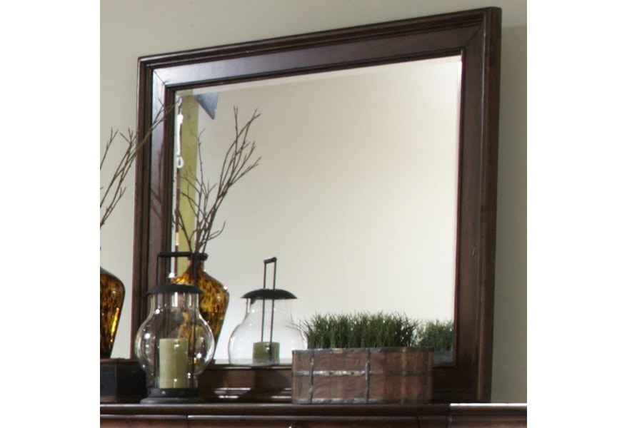 Libby Rustic Traditions Beveled Landscape Mirror With Wood Frame Walker S Furniture Dresser Mirrors