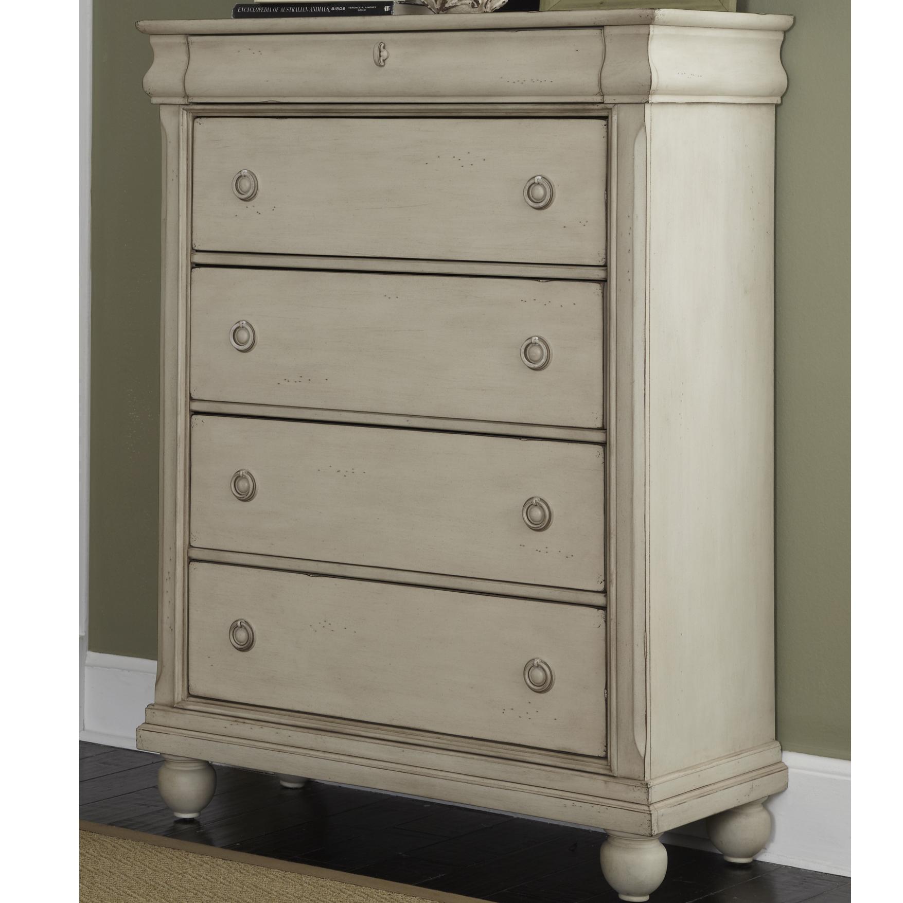 Liberty Furniture Rustic Traditions Five Drawer Chest With Antique