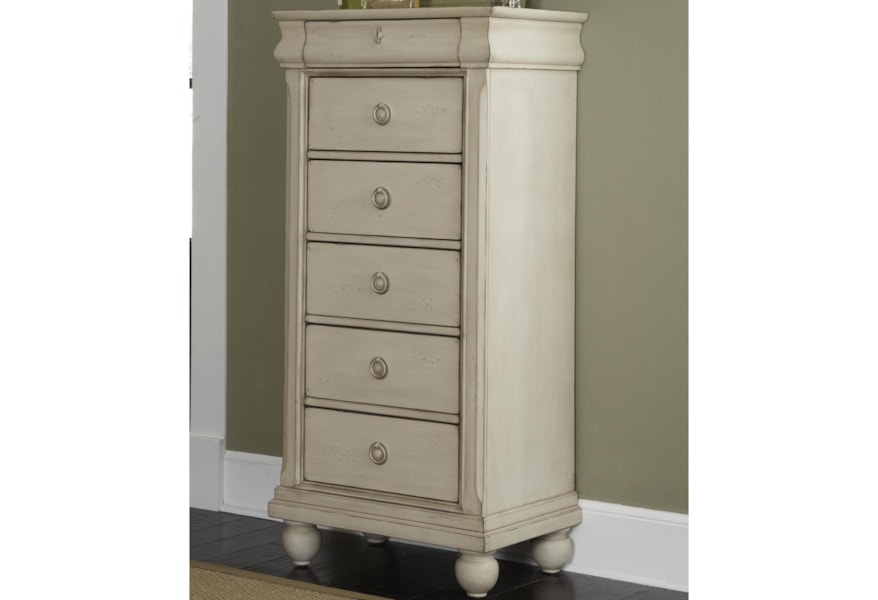 Liberty Furniture Rustic Traditions Six Drawer Lingerie Chest With Antique Brass Hardware Standard Furniture Lingerie Chests