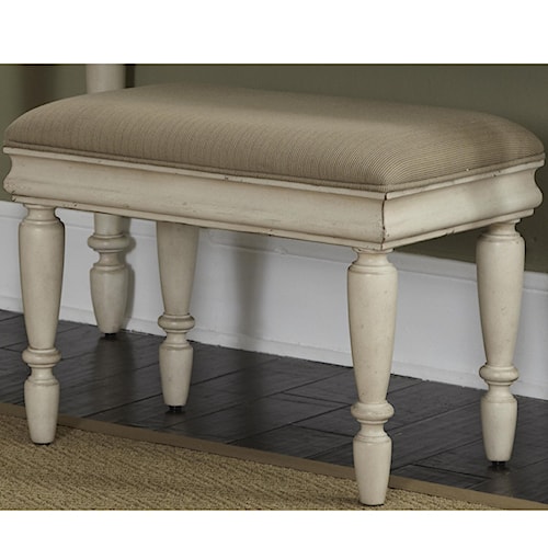 Liberty Furniture Rustic Traditions Vanity Bench with Turned Legs ... Liberty Furniture Rustic Traditions Vanity Bench with Turned Legs ...