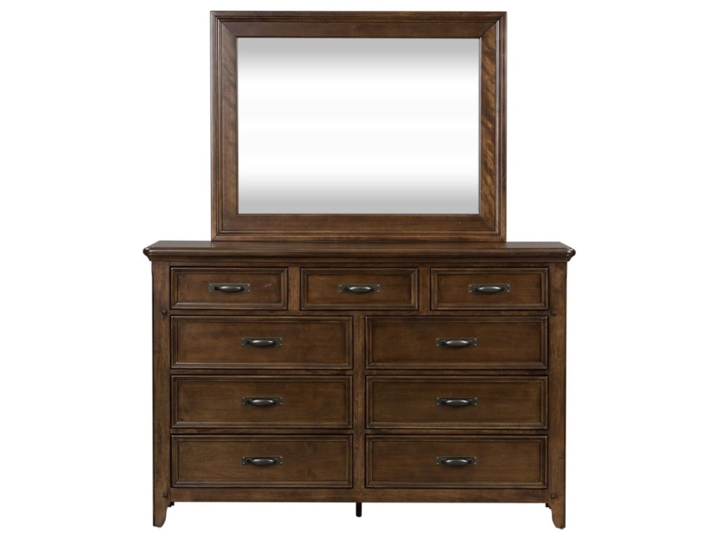 Liberty Furniture Saddlebrook 184 Br Dm Traditional 9 Drawer