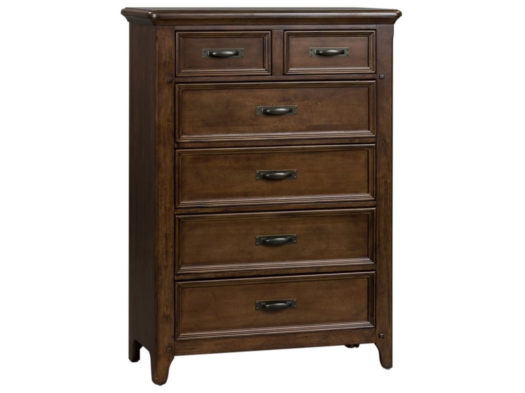 Liberty Furniture Saddlebrook Traditional 6 Drawer Chest With Felt Saddlebrook Traditional 6 Drawer Chest With Felt Lined Top By Liberty Furniture