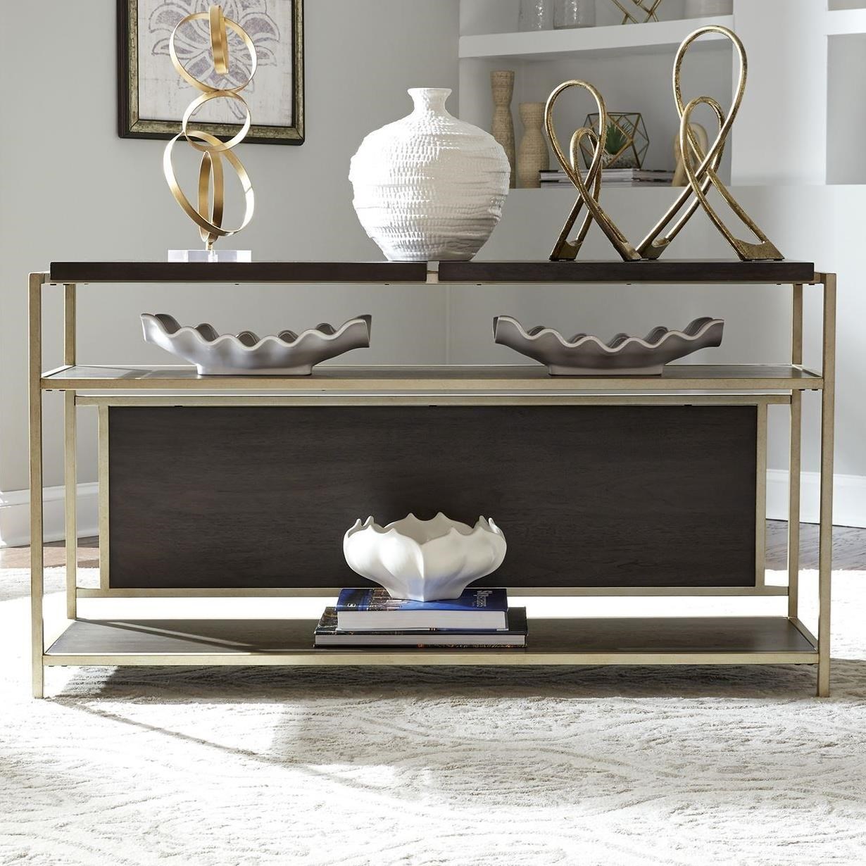 Liberty Furniture Serenity 319 Ot1030 Contemporary Metal And Wood Sofa Table Northeast Factory Direct Sofa Tables Consoles