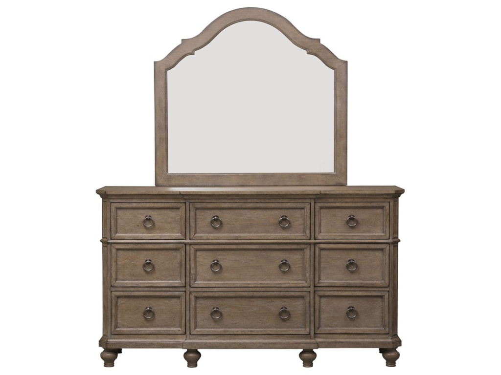 Liberty Furniture Simply Elegant Cottage Breakfront Nine Drawer