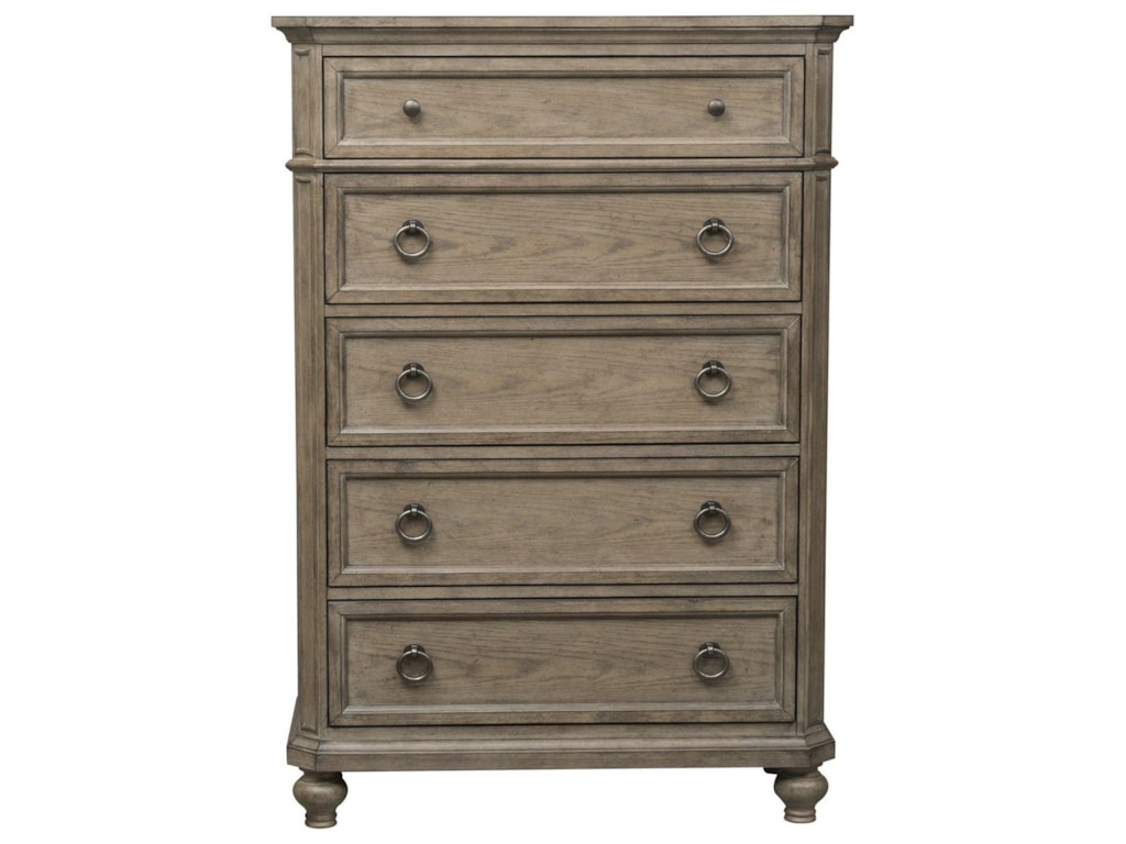 Liberty Furniture Simply Elegant Cottage Five Drawer Chest With