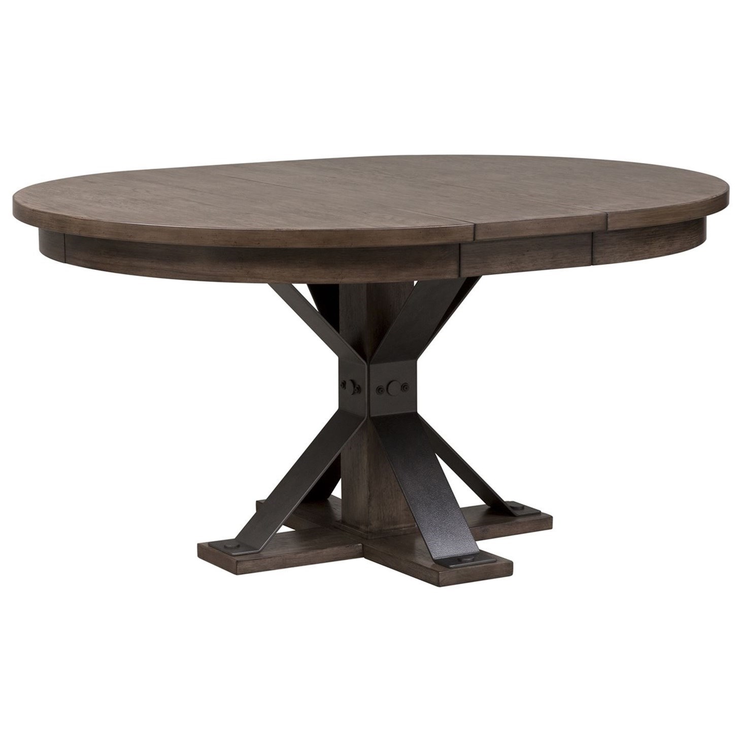 Liberty Furniture Sonoma Road Contempoary Oval Pedestal Table With