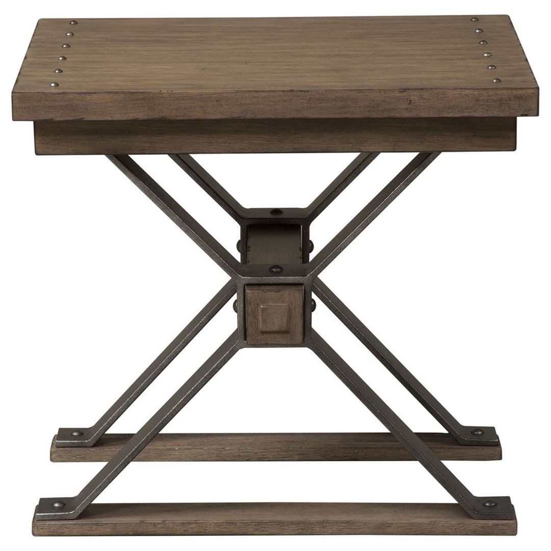 Liberty Furniture Sonoma Road Contemporary End Table With Nail Head Accents Zak S Home End Tables
