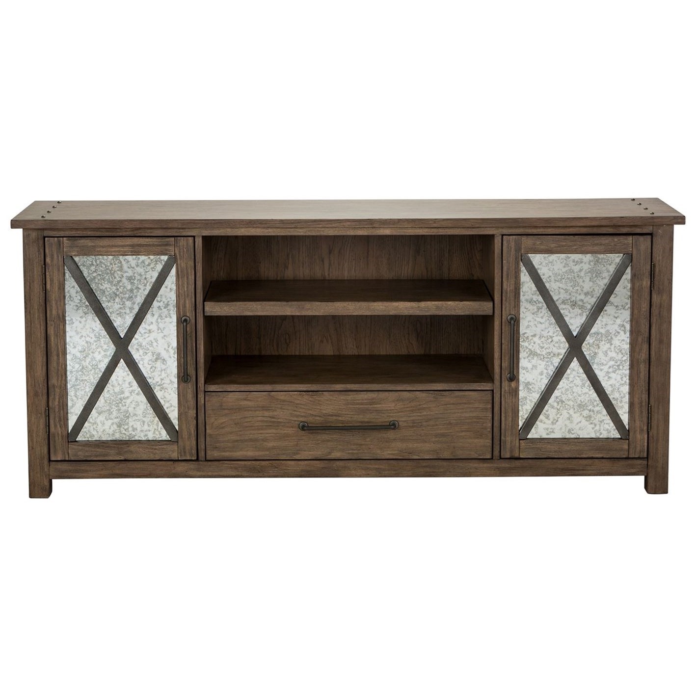 Liberty Furniture Sonoma Road Contemporary Tv Stand With Mirrored