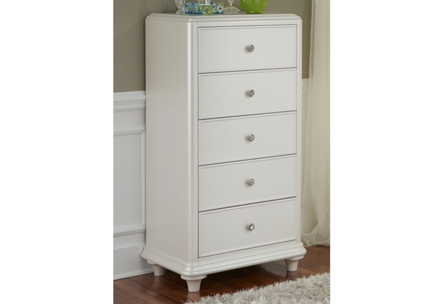 Liberty Furniture Stardust Contemporary Glass 5 Drawer Lingerie Chest Pilgrim Furniture City Lingerie Chests