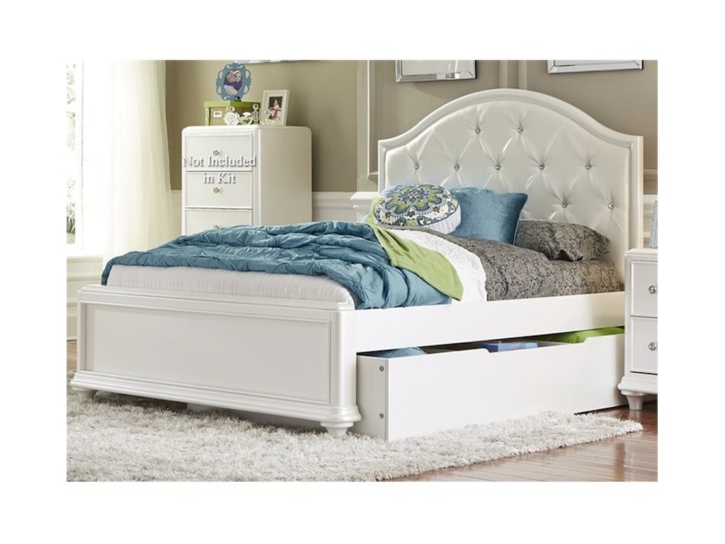 Liberty Furniture Stardust Full Trundle Bed With Tufted Headboard Wayside Furniture Platform Or Low Profile Bed