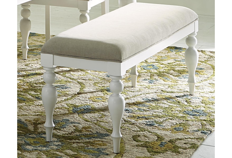 Liberty Furniture Summer House I Transitional Dining Bench With
