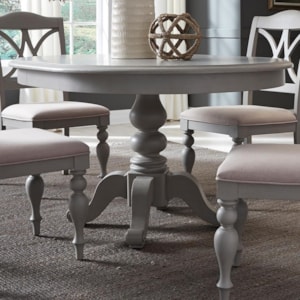 Liberty Furniture Summer House Dining Transitional Round Pedestal