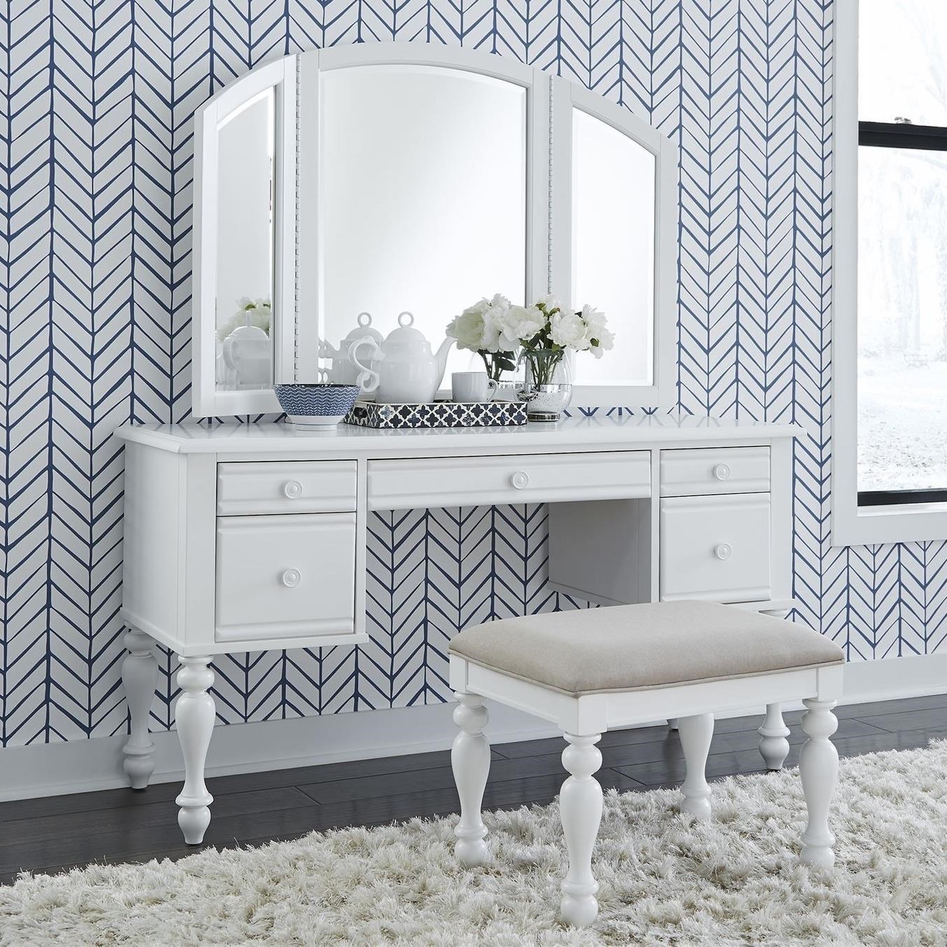 Liberty Furniture Summer House Cottage Style 3 Piece Vanity Set