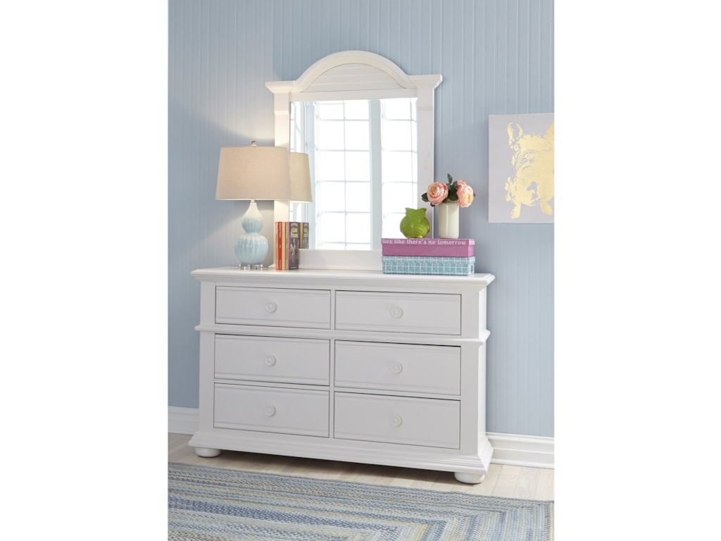 Liberty Furniture Summer House Cottage Dresser Mirror With Felt