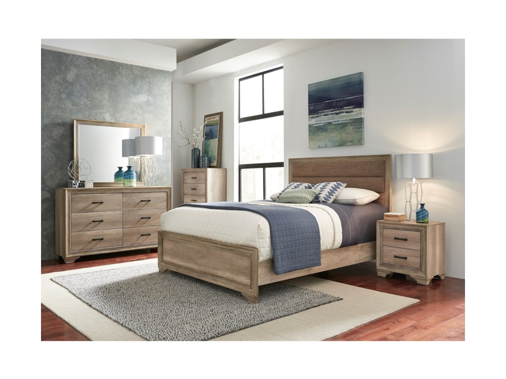 Liberty Furniture Sun ValleyQueen Upholstered Panel Bed