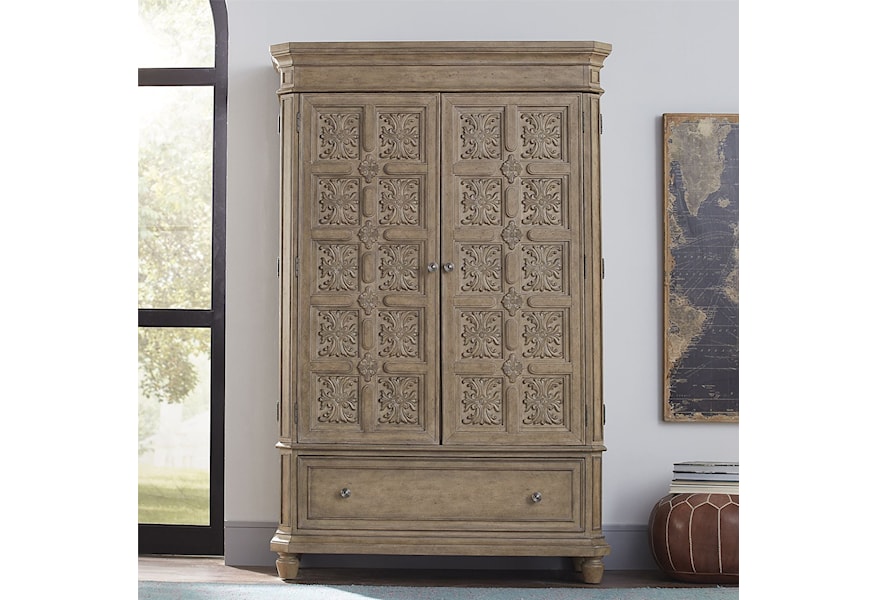 Sarah Randolph Designs The Laurels Relaxed Vintage Solid Wood Armoire Virginia Furniture Market Armoires