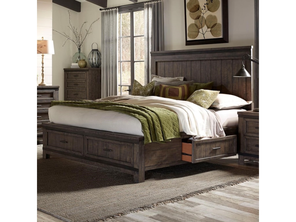 Thornwood Hills King Two Sided Storage Bed With Dovetail Drawers By Freedom Furniture At Ruby Gordon Home
