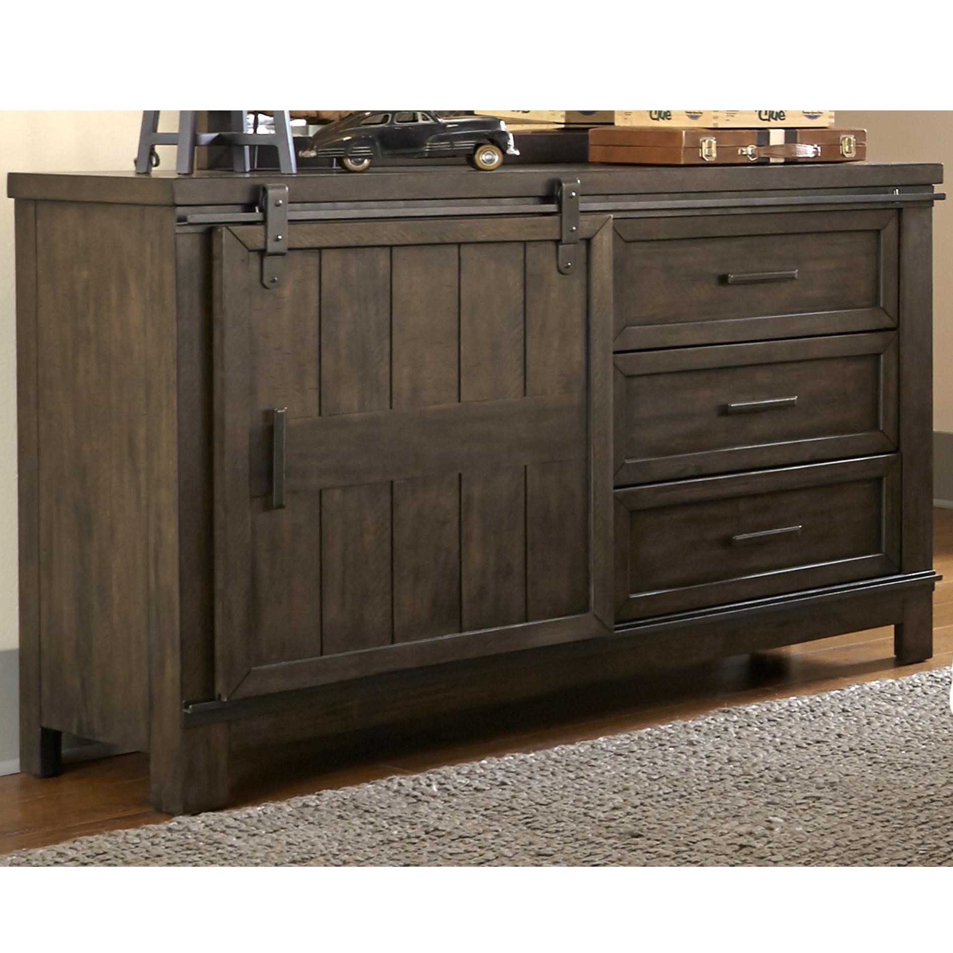 Rustic Barn Door Dresser