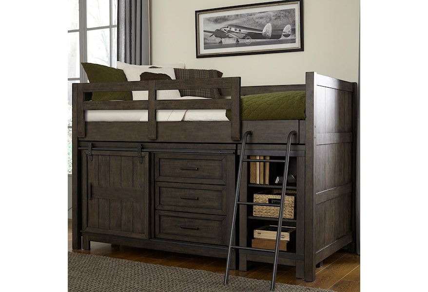 Liberty Furniture Thornwood Hills Rustic Twin Loft Bed With