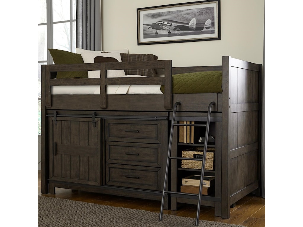 Liberty Furniture Thornwood Hills Rustic Twin Loft Bed With