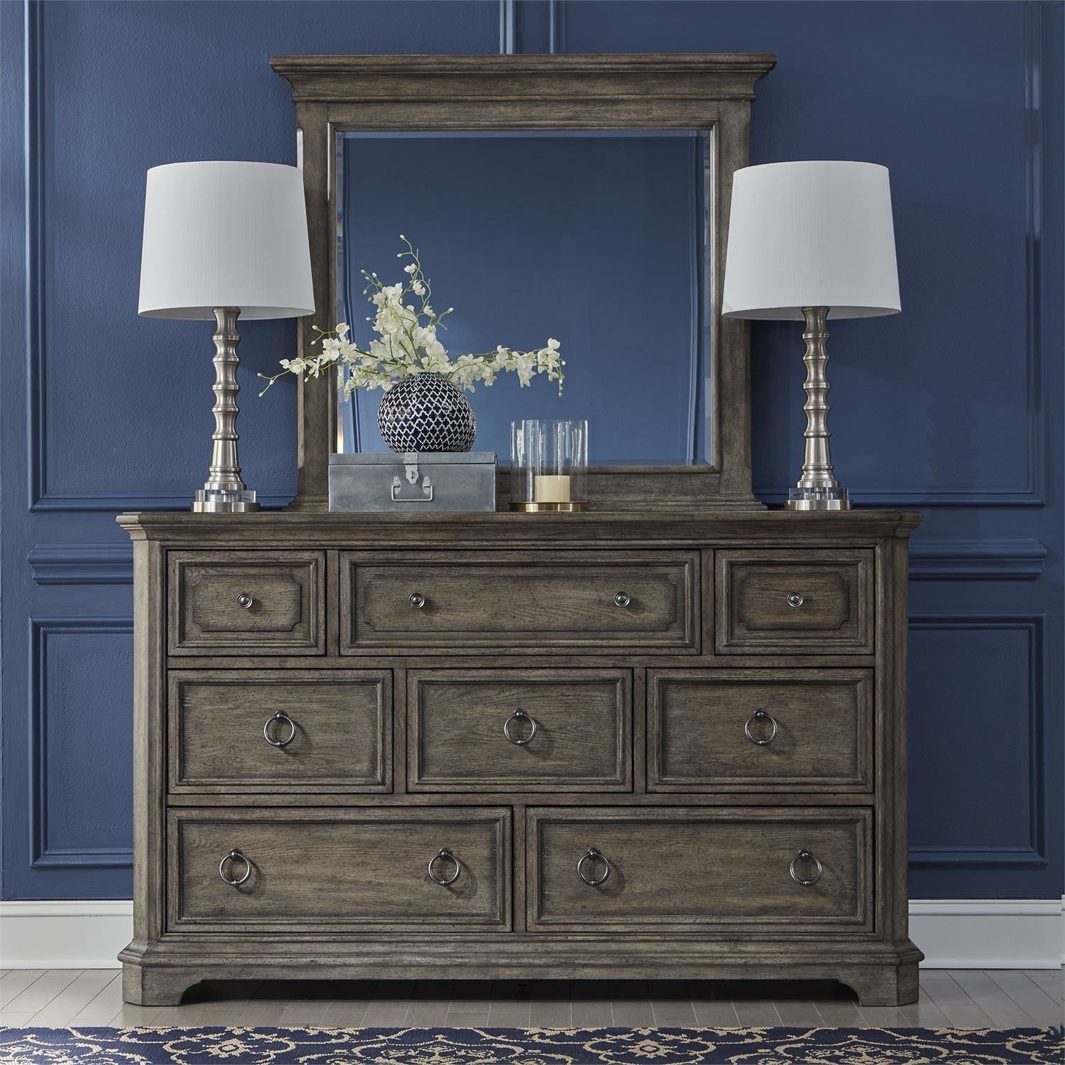 Liberty Furniture Townsend Place 653 Br Dm Traditional Dresser And