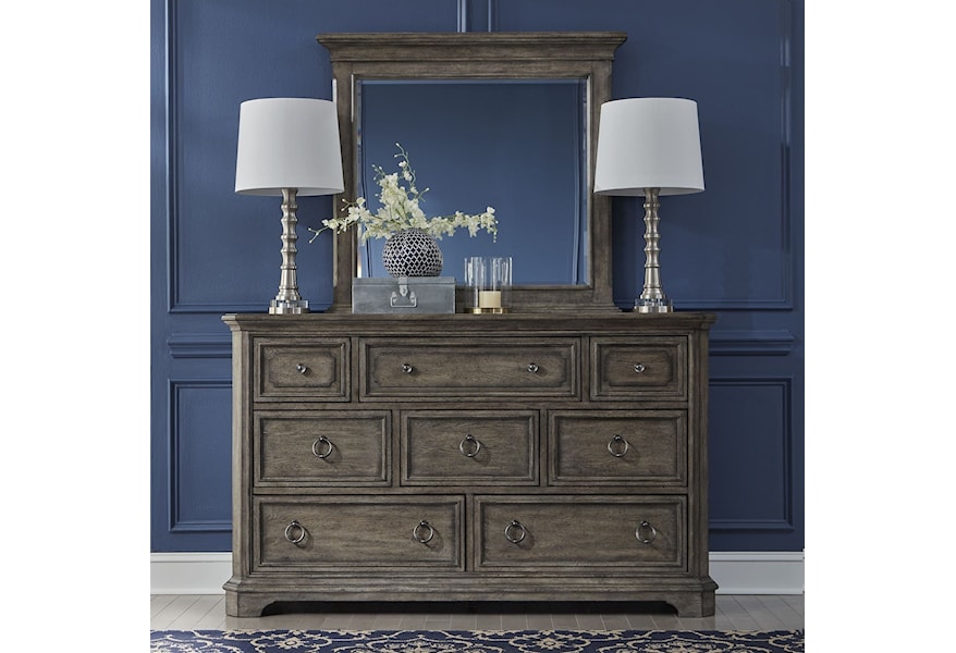 Liberty Furniture Townsend Place 653 Br Dm Traditional Dresser And