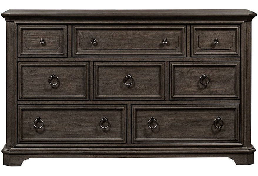 Liberty Furniture Townsend Place Traditional 8 Drawer Dresser With