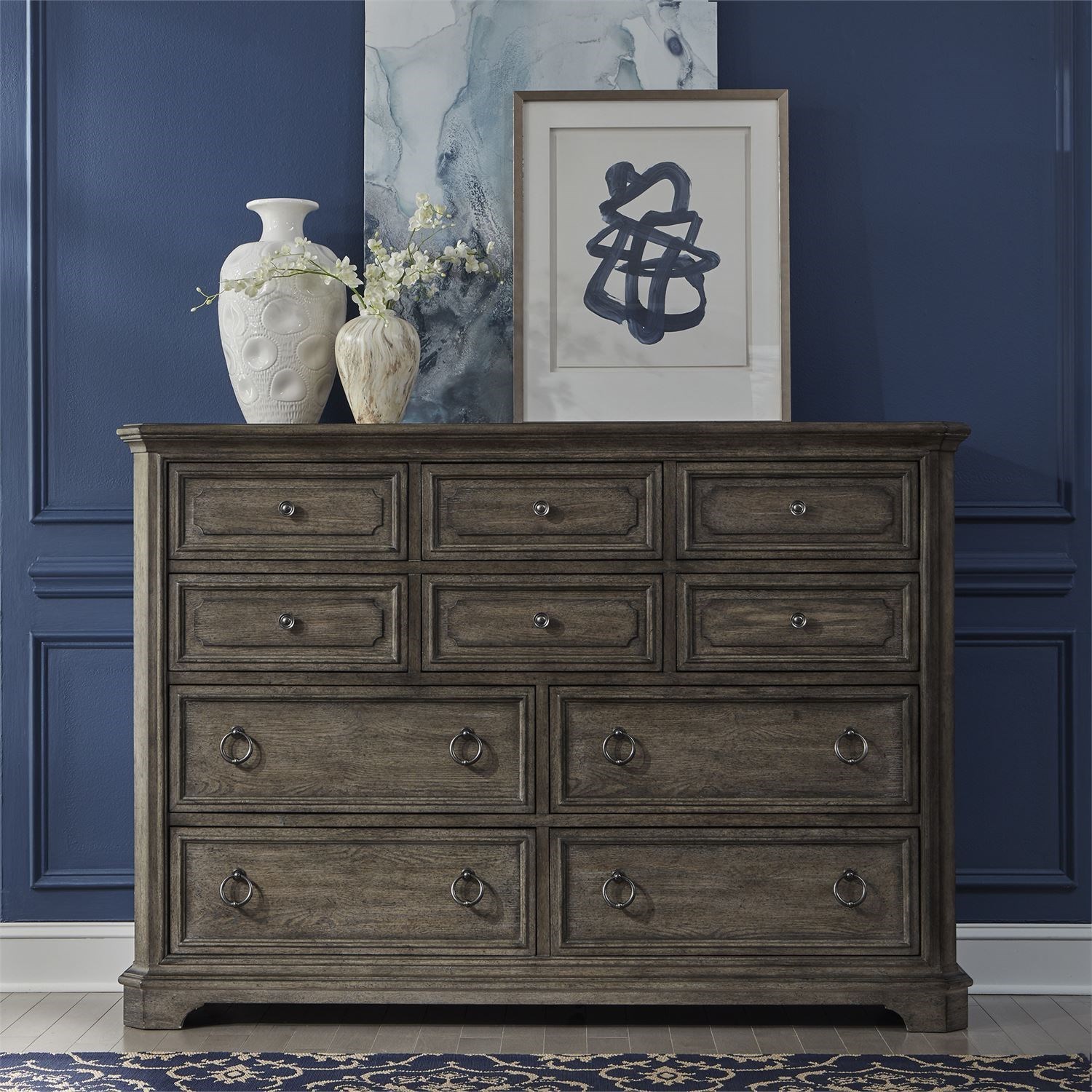 Liberty Furniture Townsend Place Traditional 10 Drawer Dresser
