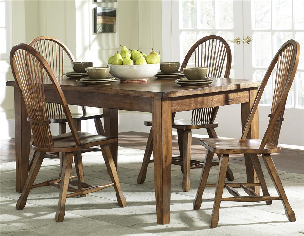 Vendor 5349 Treasures 17 T3660 Solid Top Leg Table Becker Furniture Kitchen Tables