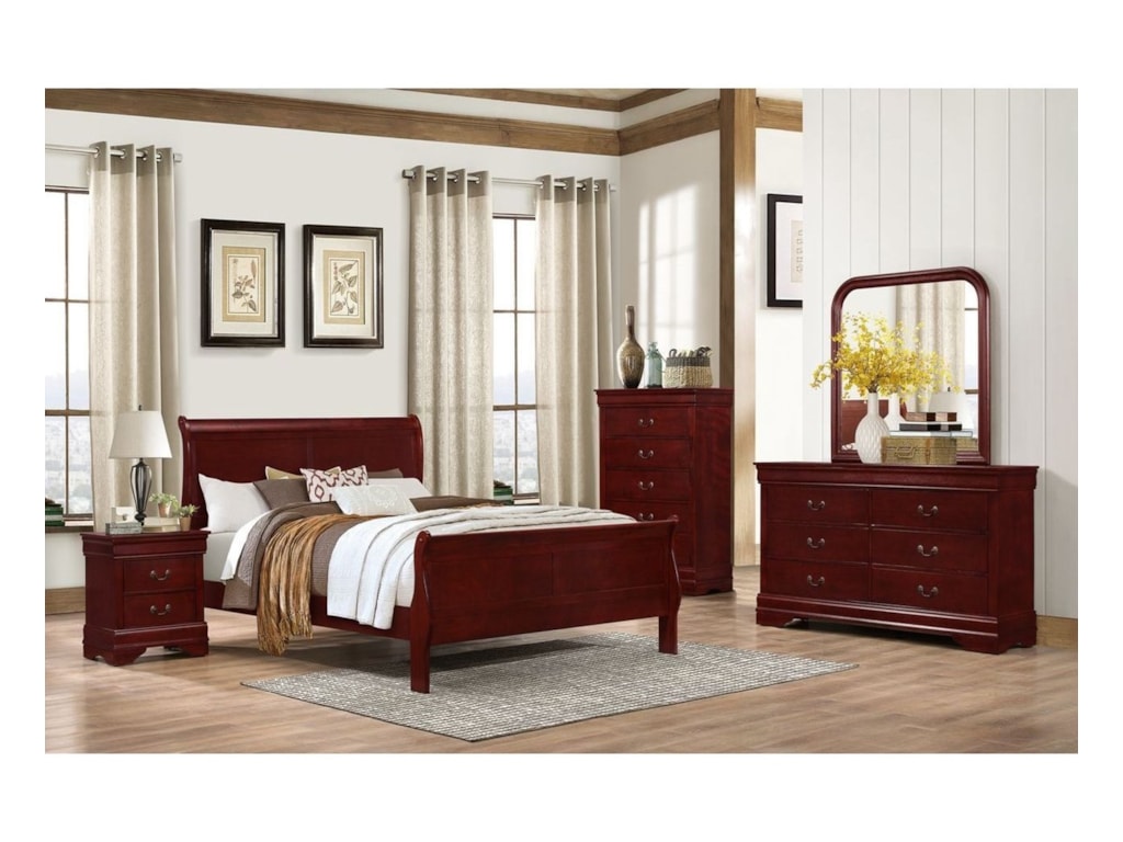 Lifestyle 4937Full Sleigh Bed