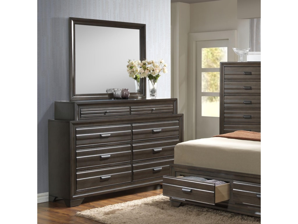 Lifestyle 5236a Dresser And Mirror Set Beck S Furniture