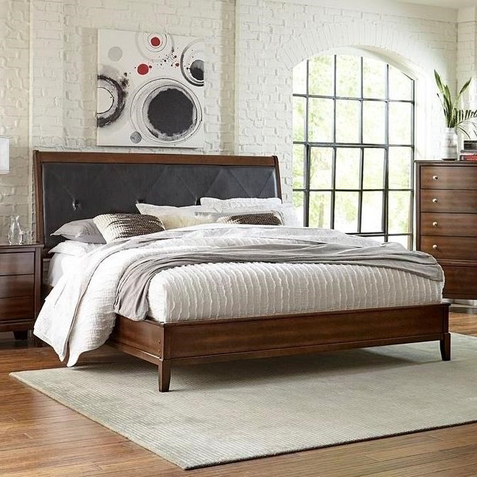 Wood Bed With Tufted Headboard