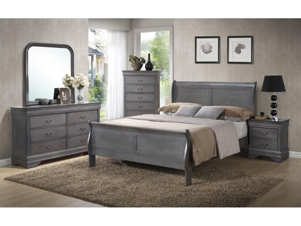 Lifestyle 4934AKing Sleigh Bed