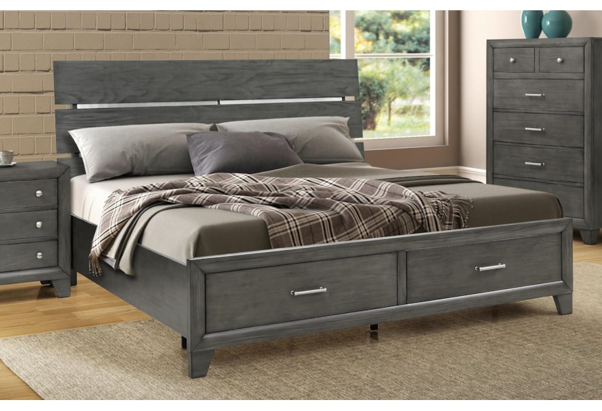Lifestyle 8130g 507 12414 2 King Storage Bed Furniture Fair North Carolina Platform Beds Low Profile Beds North Carolina Furniture Bedroom Sets