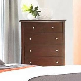 Lifestyle 8237a 5 Drawer Chest In Whiskey Finish L Fish Chest