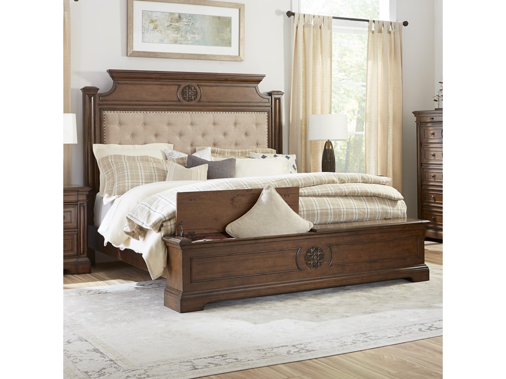 Lifestyle Amber Queen Upholstery Storage Bed Royal Furniture Upholstered Beds