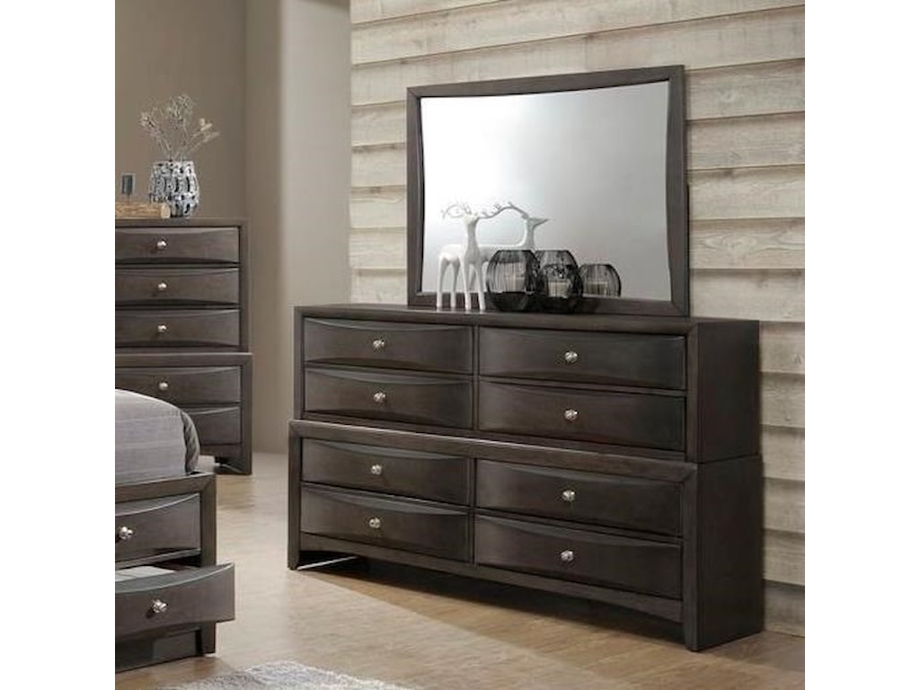 Lifestyle Todd Gray Dresser W Mirror Royal Furniture Dresser
