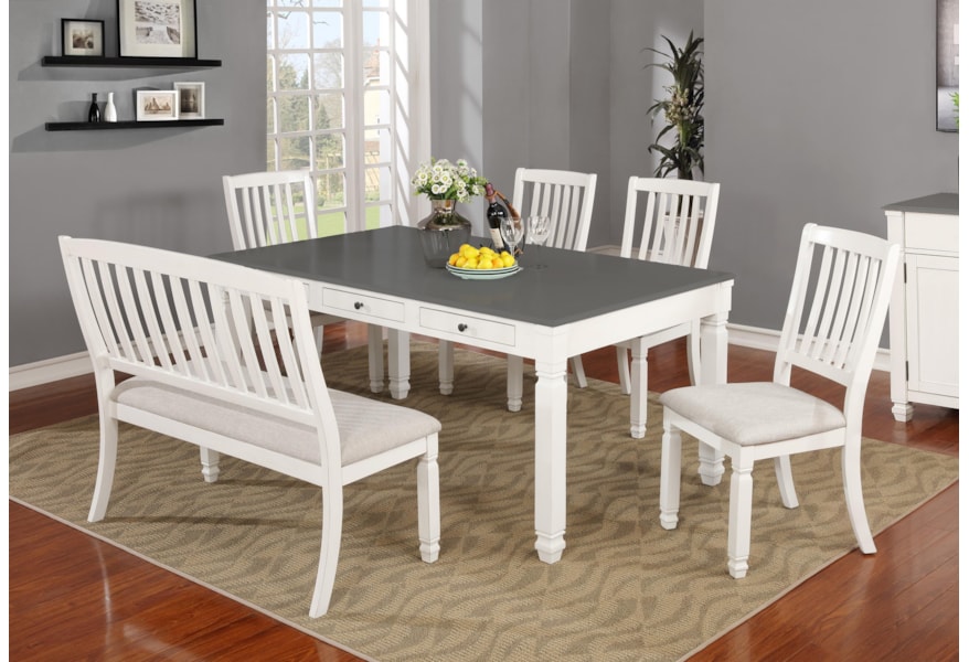 Lifestyle C1735 C1735rectgrp Table X 4 Chairs Furniture Fair Lifestyle C1735 C1735rectgrp Table X 4