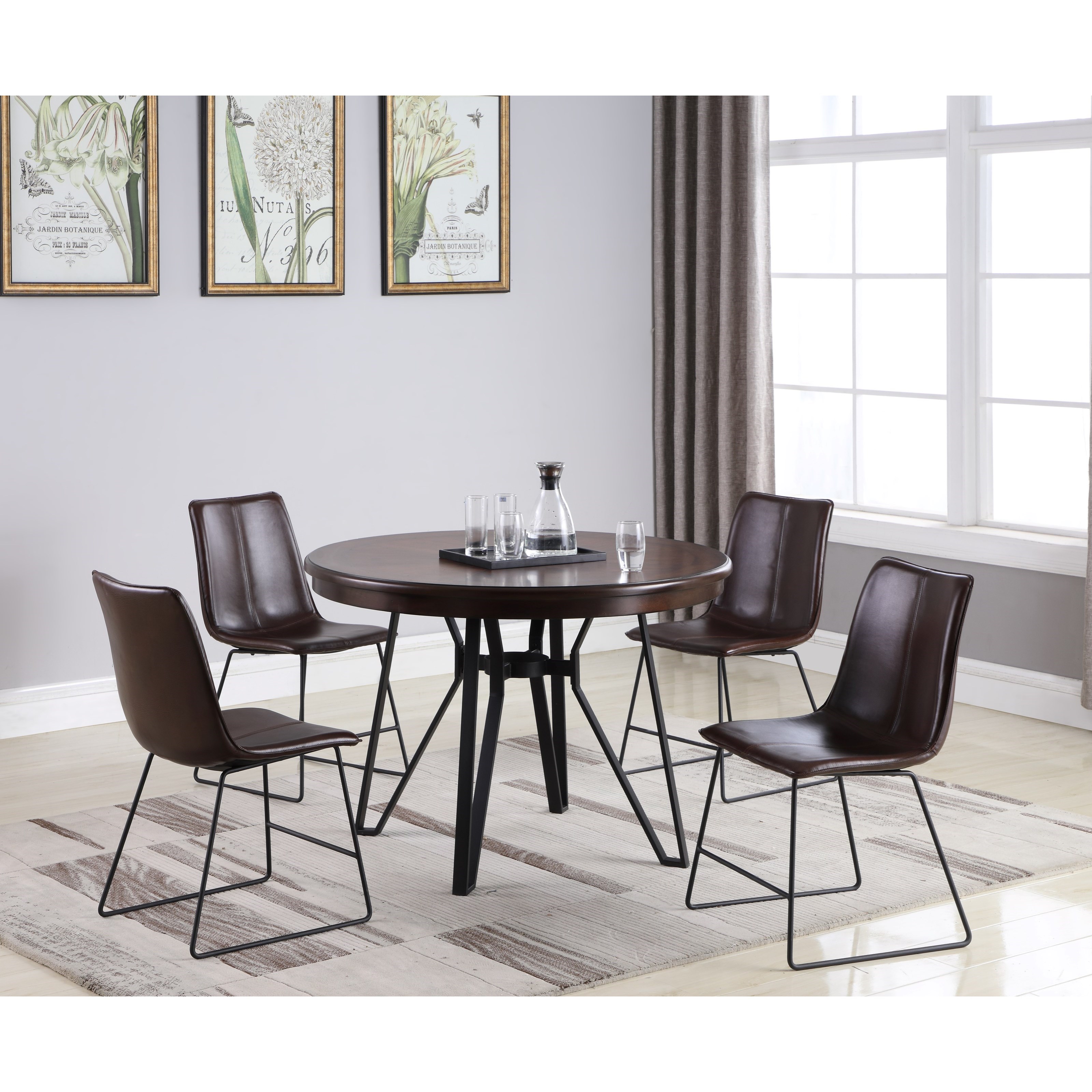 Lifestyle C1860p C1860d Dtx Industrial Round Dining Table Sam Levitz Furniture Kitchen Tables