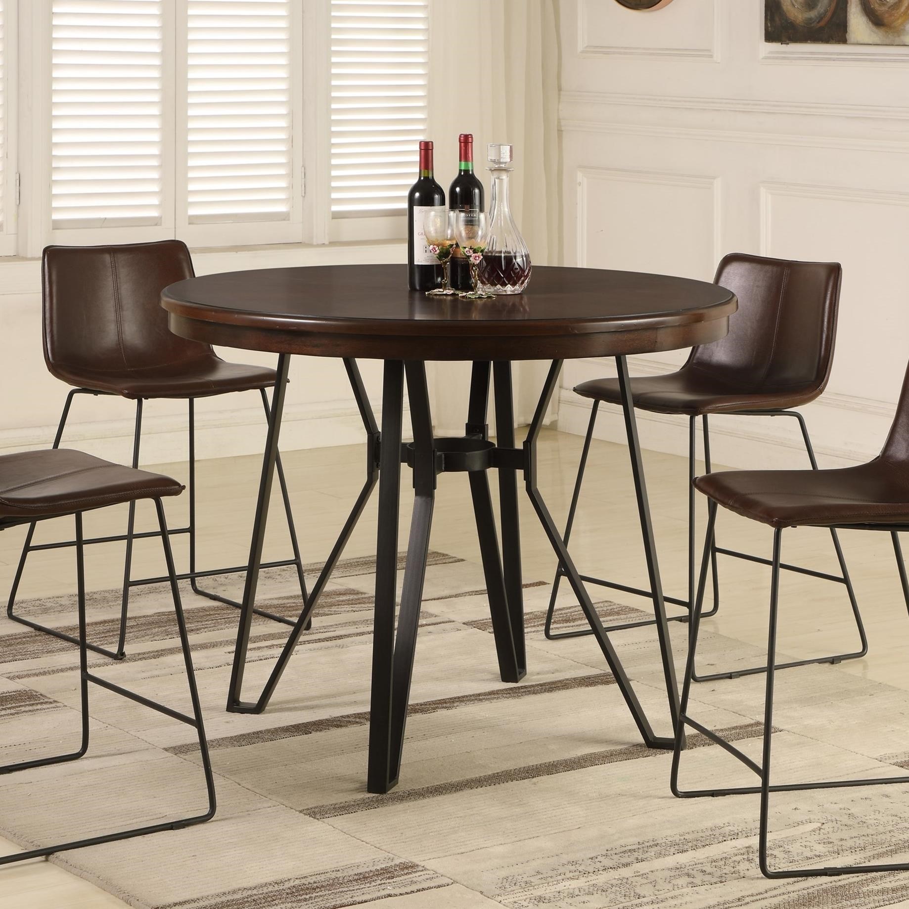 Lifestyle C1860p 410318605 Industrial Counter Table With Metal Base Sam Levitz Furniture Pub Tables