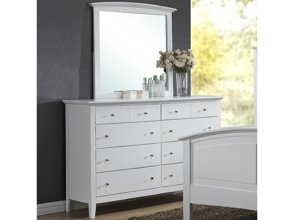 Lifestyle C3226a Dresser And Mirror Set Sam Levitz Furniture