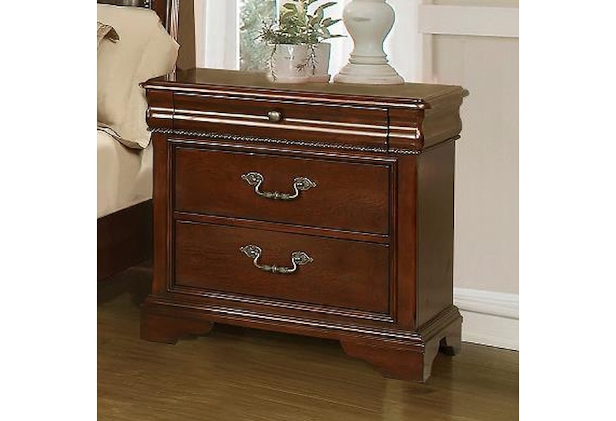 Lifestyle C4116a C4116a 020 3d Traditional 3 Drawer Nightstand