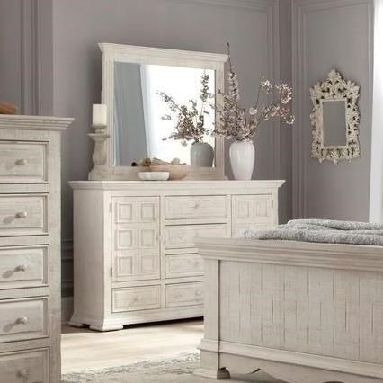 Lifestyle Johnson Traditional Dresser And Mirror Set Royal