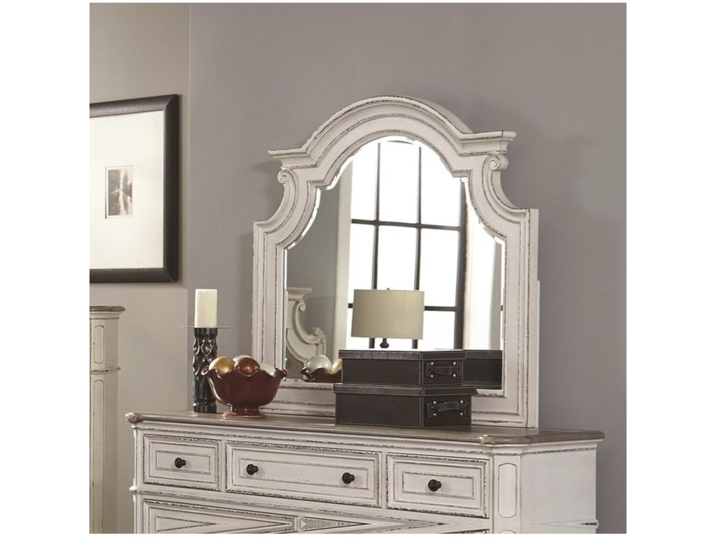 Lifestyle Magnifico Vintage Casual Mirror With Scalloped Frame